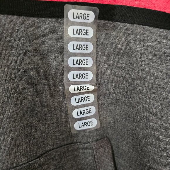 Men's Ohio State Buckeyes Pullover Hoodie Embroidered Gray Red Sz Large NWT - Picture 5 of 10